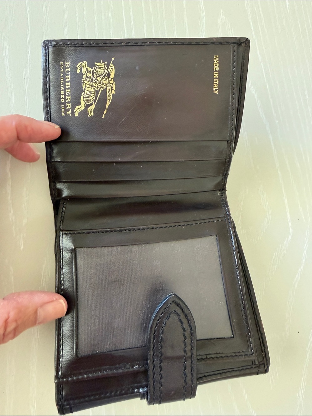 Authentic Burberry Nova Check Beige Brown Leather Wallet - Picture 4 of 7